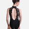 High Neck Dance Leotard, Lace Details - AMELIE