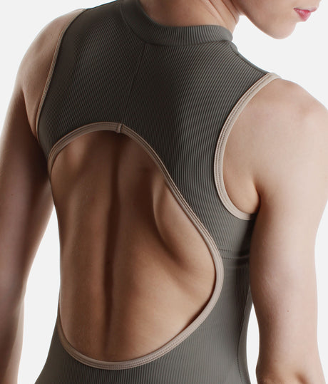 DEEP GREEN High Neck Ballet Leotard, Professional Balletwear - AURA