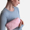 Pink Heart Pouch, Lightweight Quilted Bag for Dance Essentials - B320