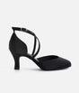 Ballroom Dancing Shoes, Black Satin - BL126