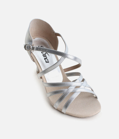 Ballroom Dancing Shoes, Silver Dance Sandals - BL164