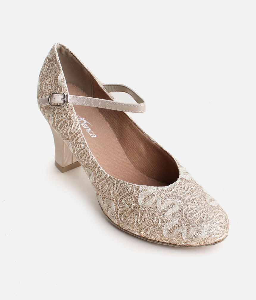 Ballroom Dance Shoes, Gold Practice Shoes - BL166