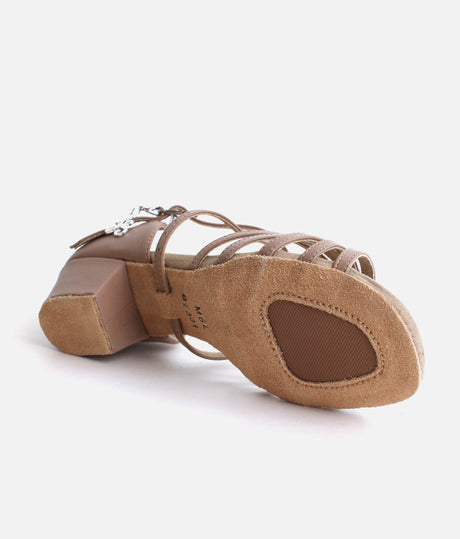 MAMBO Juvenile Leather Latin Dance Shoes, Duo Sole - BL301