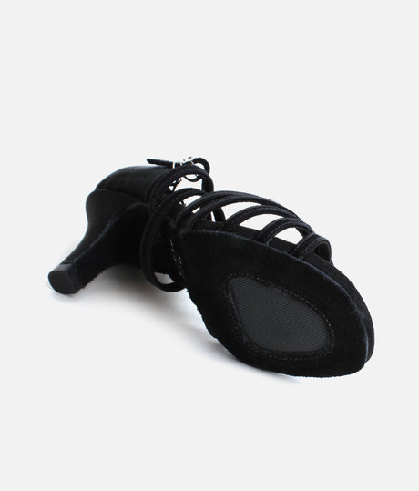 CHA CHA Satin Sandal for Latin Dance, 3" Heel & Hybrid Sole - BL304