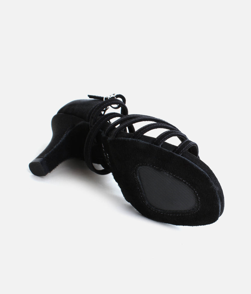 CHA CHA Satin Sandal for Latin Dance, 3" Heel & Hybrid Sole - BL304