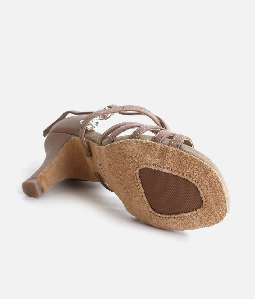 CHA CHA Latin Dance Sandals, 3” Heel Hybrid Sole - BL305