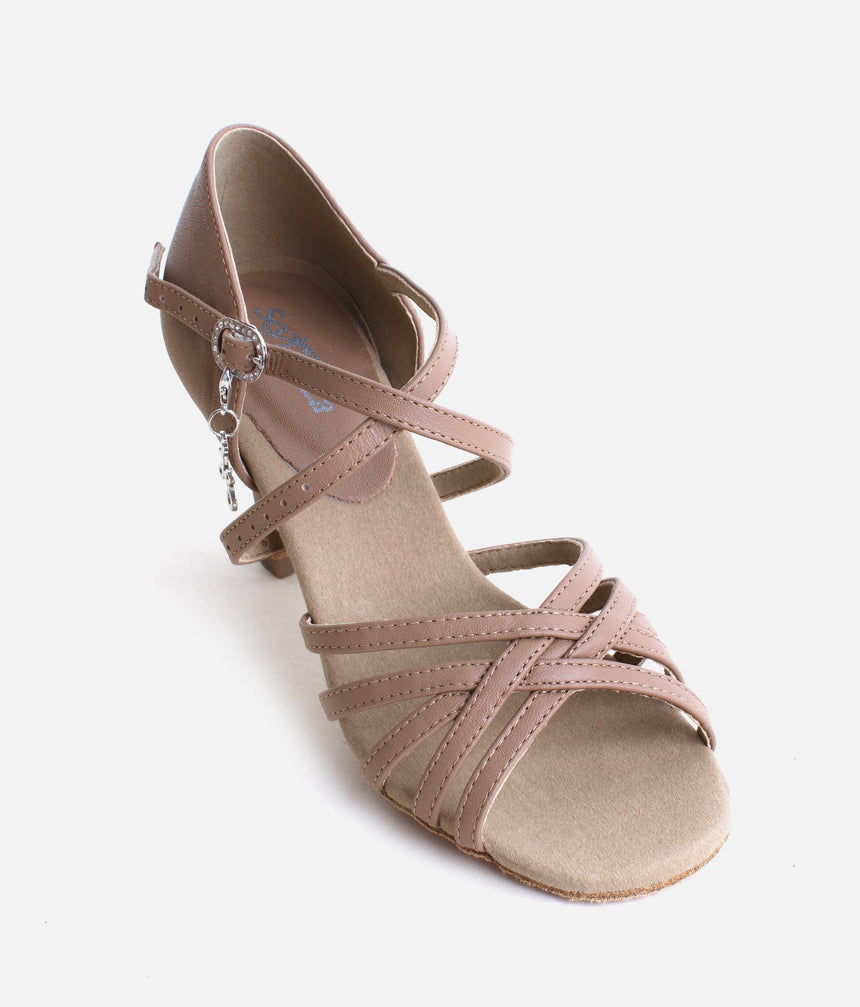 CHA CHA Latin Dance Sandals, 3” Heel Hybrid Sole - BL305