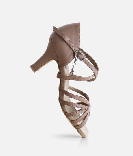 CHA CHA Latin Dance Sandals, 3” Heel Hybrid Sole - BL305