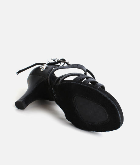 CHA CHA Latin Dance Sandals, 3” Heel Hybrid Sole - BL305