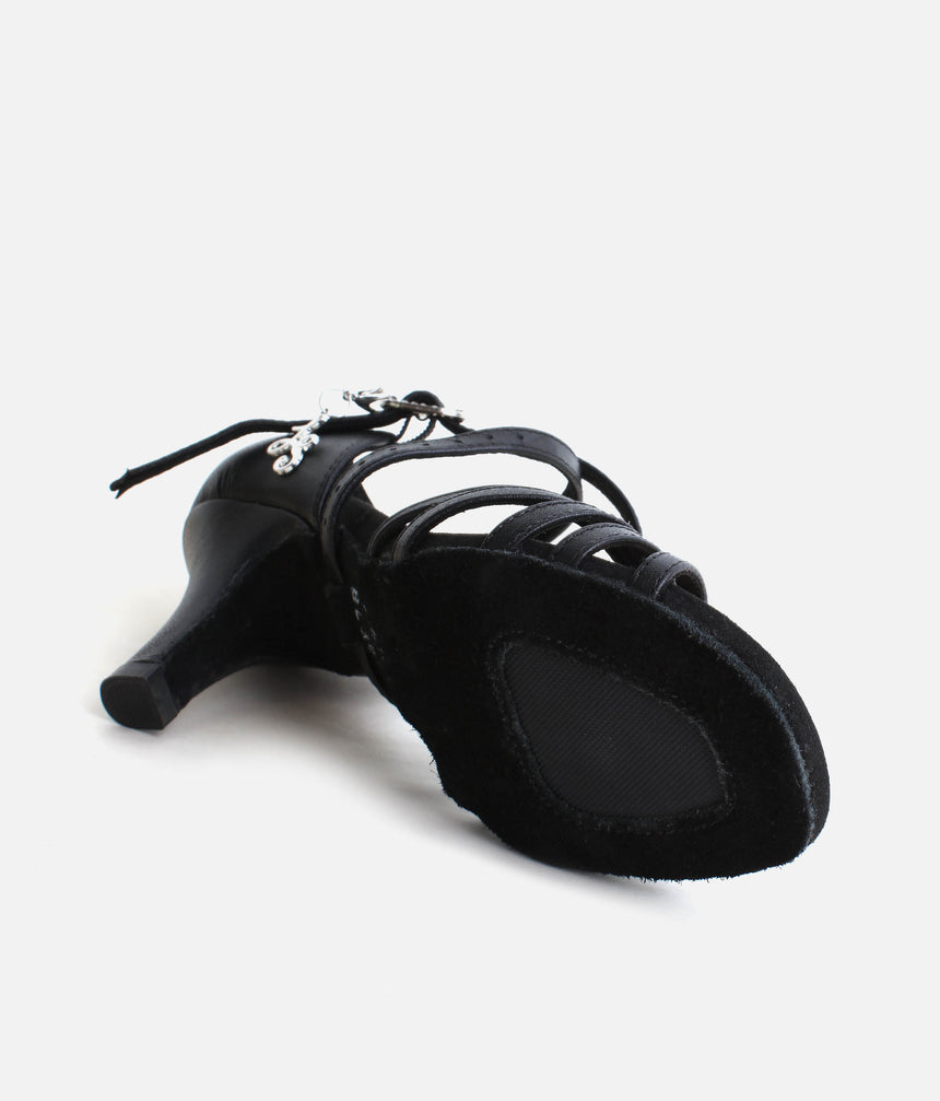 CHA CHA Latin Dance Sandals, 3” Heel Hybrid Sole - BL305