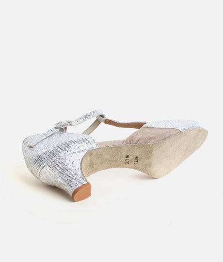 Open Toe Ballroom Shoe, T-Bar - BL33