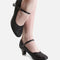 Sparkle Ballroom Dance Shoes with Low Heel & Buckle Strap - BL502