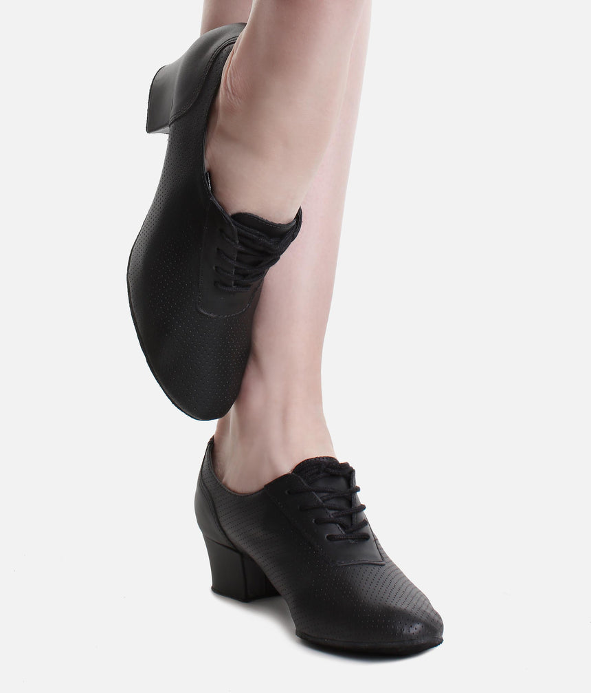 Leather Lace-Up Ballroom Practice Shoes, Comfortable & Supportive - BL54