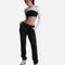 Rollover Waist Sweatpants – Oversized Cozy Fleece Joggers with Pockets