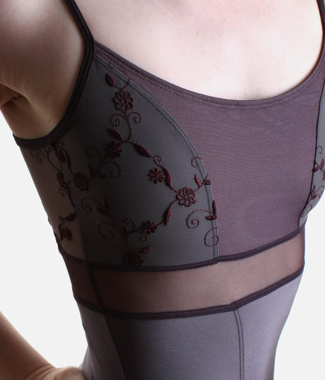BRIGID CL Magnete • Camisole Ballet Leotard with Elegant Embroidered Mesh