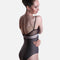 Elegant Camisole Leotard with Crisscross Lace Waistband - BRIGID CL