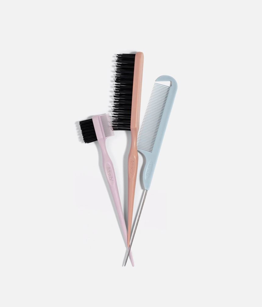 Detail & Define Styling Brush Set for Smooth Edges, Ponytails & Updos