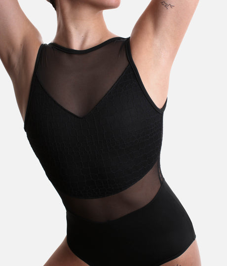 SUELI Studio Dance Leotard with Elegant High Neck Fit - BY68