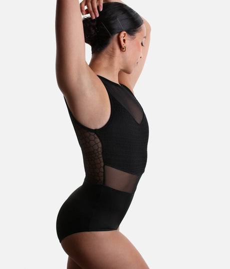 SUELI Studio Dance Leotard with Elegant High Neck Fit - BY68