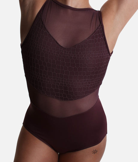 SUELI Studio Dance Leotard with Elegant High Neck Fit - BY68