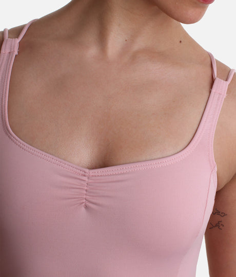 YOHANA Camisole V-Neck Leotard, Professional Studio Look - BY73