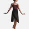 ALICIA Mesh Pull-On Ballet Skirt, Adjustable Ruched Dance Skirt - BY75