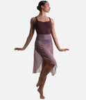 ALICIA Mesh Pull-On Ballet Skirt, Adjustable Ruched Dance Skirt - BY75