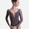 Long Sleeve Dance Leotard, Mesh Inserts - CARLOTTA
