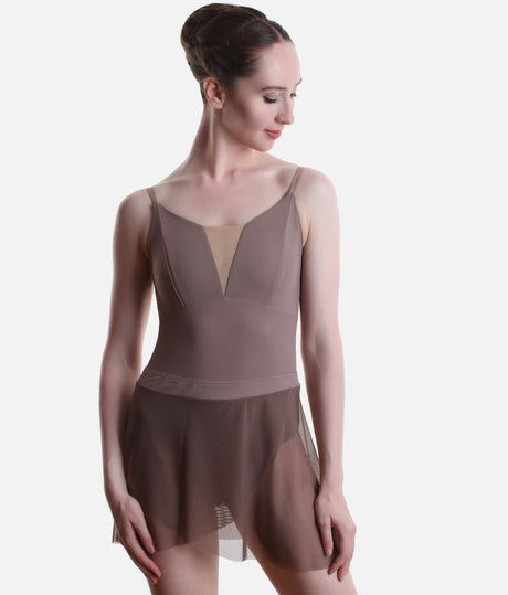 Elegant Pull-On Dance Skirt, Mock Wrap with Soft Waistband - CELINE