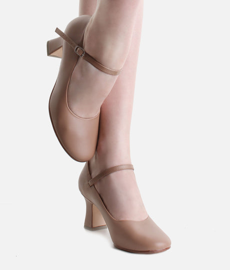 2.5" Flared Heel Character Dance Shoes with Cushioned Comfort - CH62