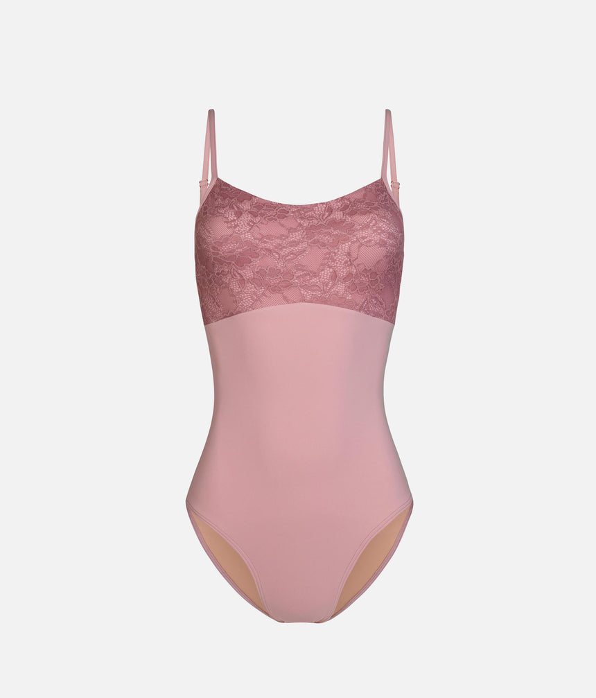 Chloe Rose Ballet Leotard • Elegant Floral Lace Camisole