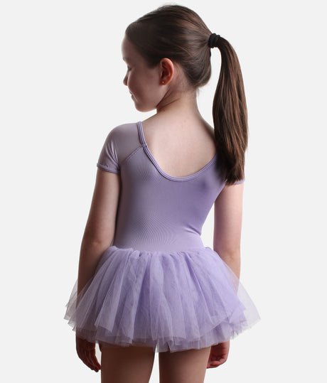 Girls Lucy Cap Sleeve Tutu Dress with Floral Embroidery - CL20002