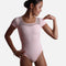 Girls Mei Cap Sleeve Leotard, Sweetheart Neck & Floral Mesh Back - CL20003