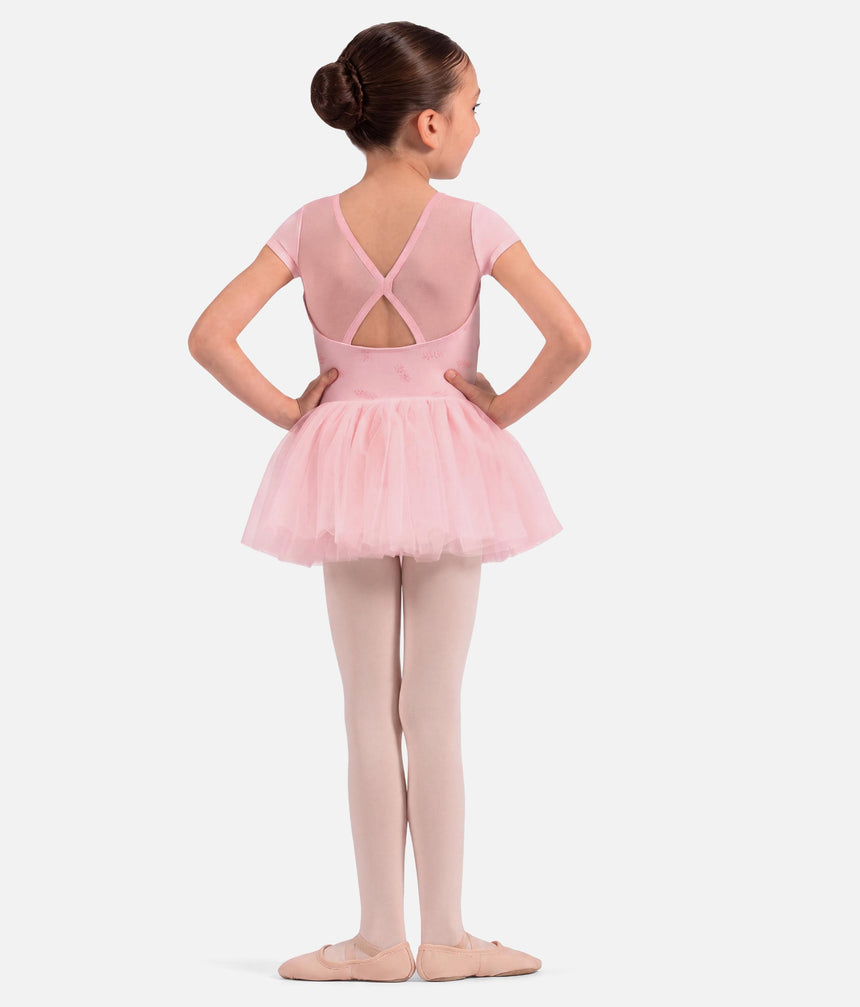 Girls Nora Floral Cap Sleeve Tutu Dress • Candy Pink - CL20012