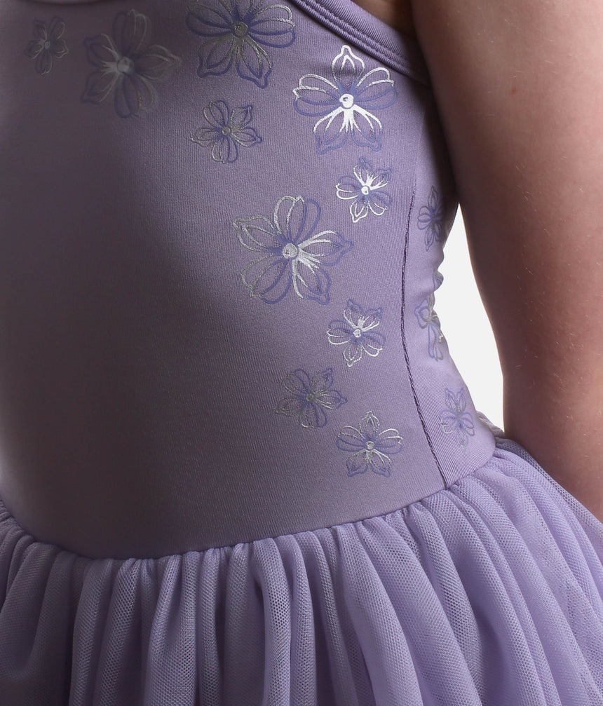 Girls Anastasia Camisole Tutu Dress, Elegant Floral Dancewear - CL70008