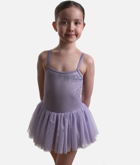 Girls Anastasia Camisole Tutu Dress, Elegant Floral Dancewear - CL70008