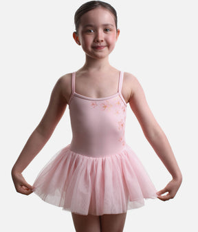 Girls Anastasia Camisole Tutu Dress, Elegant Floral Dancewear - CL70008