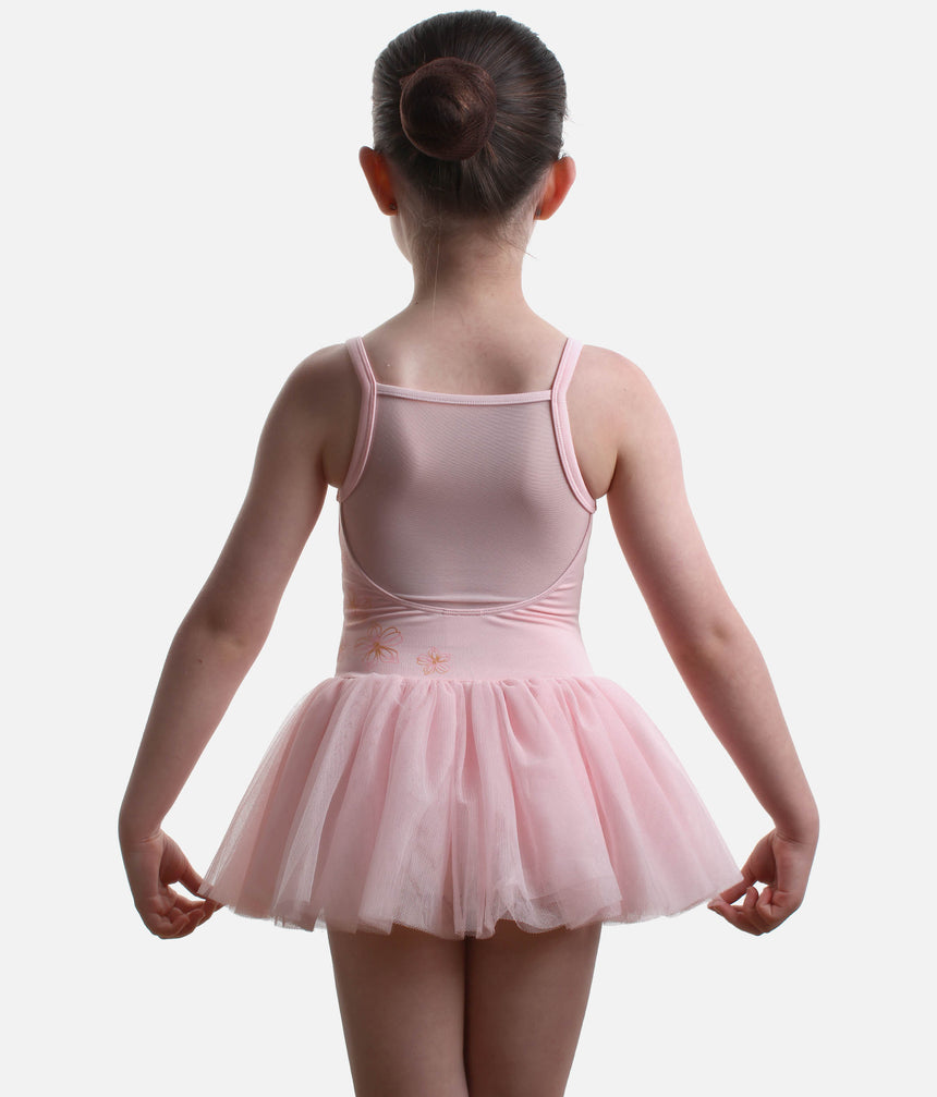 Girls Anastasia Camisole Tutu Dress, Elegant Floral Dancewear - CL70008