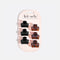 Recycled Plastic Mini Puffy Claw Clips 6pc Set