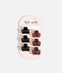 Recycled Plastic Mini Puffy Claw Clips 6pc Set