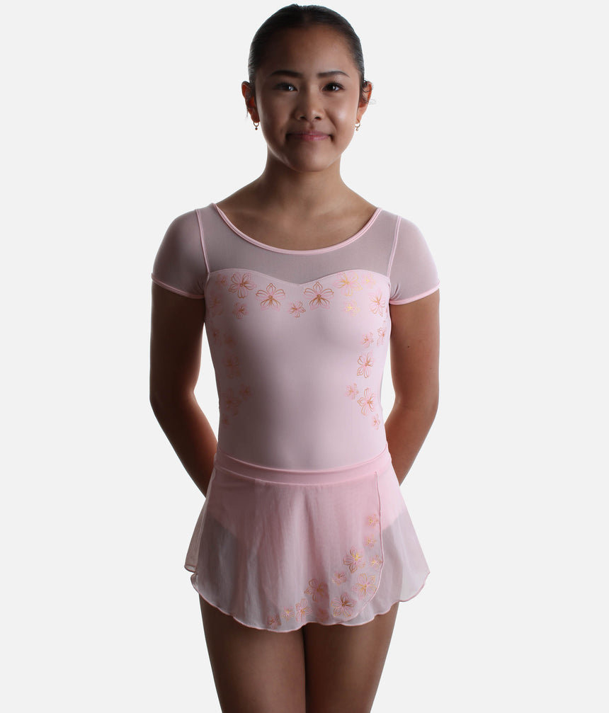 Girls Claire Mesh Wrap Skirt, Easy Pull-On for Young Dancers - CR10005