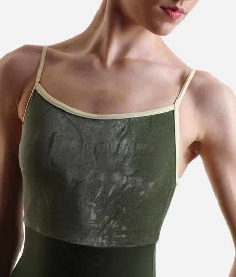 DANIELA Velvet Ballet Leotard, DUO JUNGLE with Criss-Cross Back