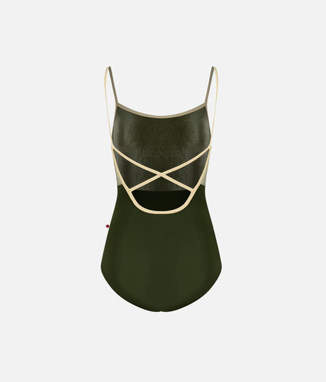 DANIELA Velvet Ballet Leotard, DUO JUNGLE with Criss-Cross Back