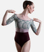 VITTORIA GL Vigneto • Three-quarter Sleeves Ballet Leotard with Deep Open Back