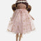 Handmade Rag Doll, Blush & Gold Star Dress with Sequin Wings - DELPHINE FAIRY