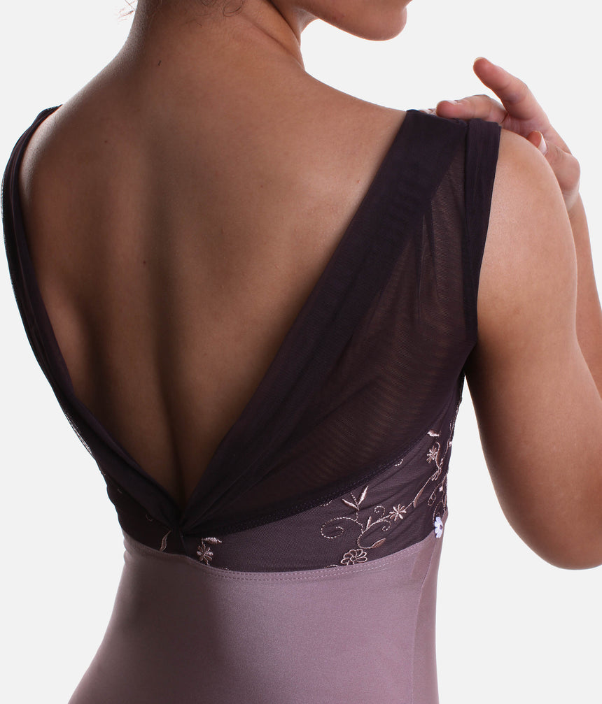 Luxury Italian Ballet Leotard with Low V Back - DIANA CL Alchimia