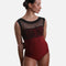 Sophisticated Ballet Leotard with Bateau Neckline - DIANA CL Bordeaux
