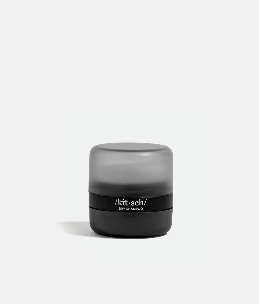 Volumizing Rice Protein Dry Shampoo, Dark Tinted with Puff Applicator