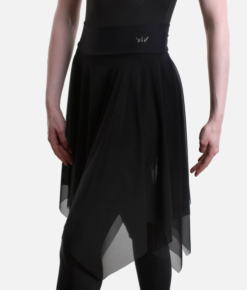 High-Waisted Dance Leggings with Mesh Skirt, Pedagogue Collection - DS6608