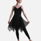 High-Waisted Dance Leggings with Mesh Skirt, Pedagogue Collection - DS6608